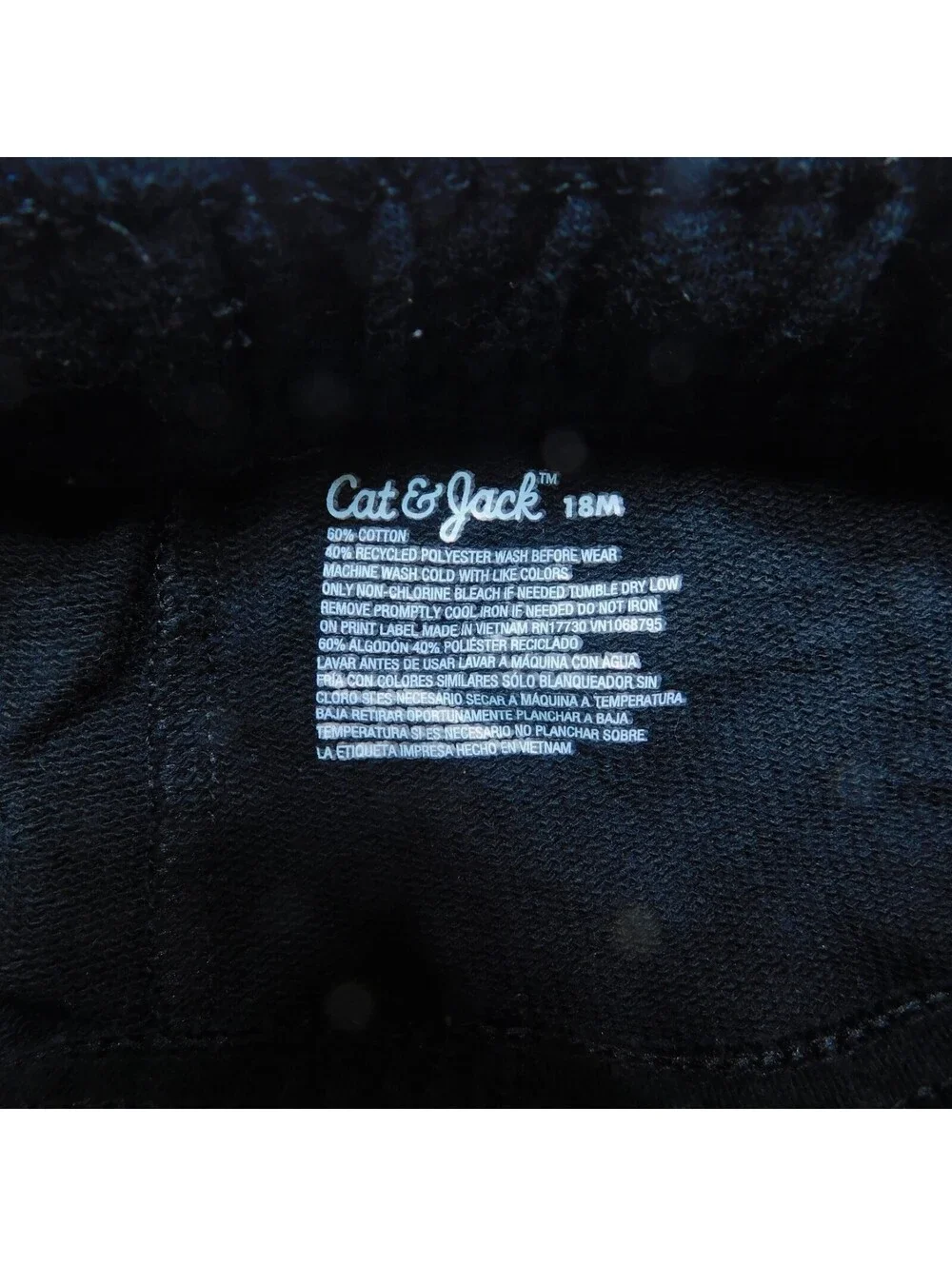 Cat & Jack Toddler Girls Black Pull On Shorts Size 18M Cotton Blend Drawstring